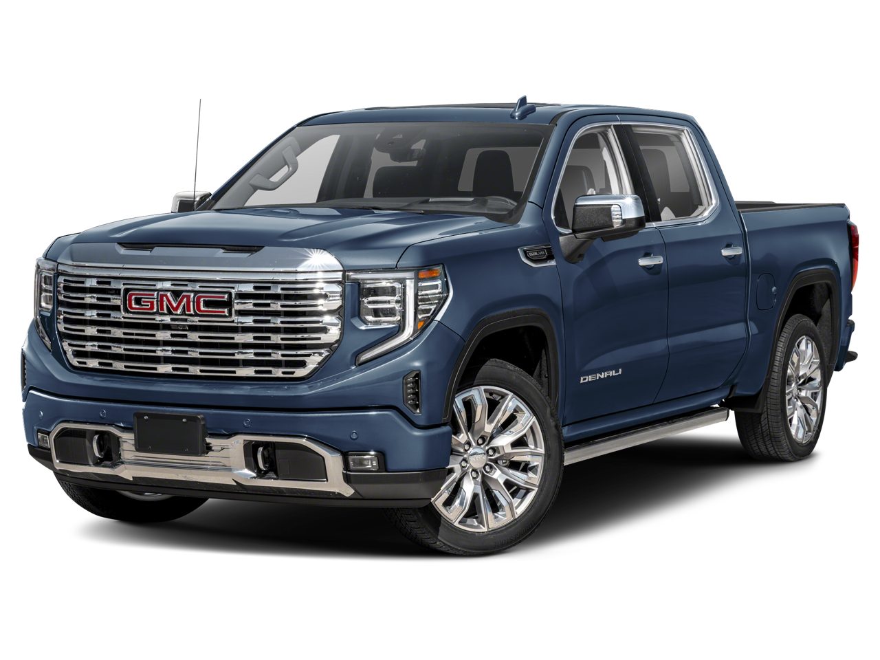 2026 GMC Sierra 1500 Denali in Sterling Metallic — front three-quarter view