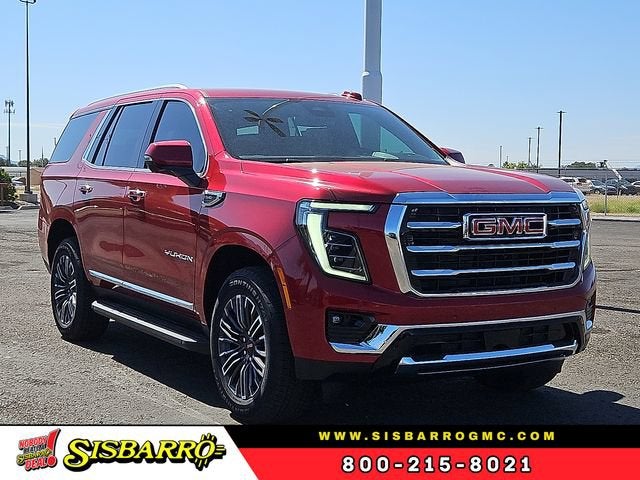 2026 GMC Yukon Elevation in Volcanic Red Tintcoat — front three-quarter view