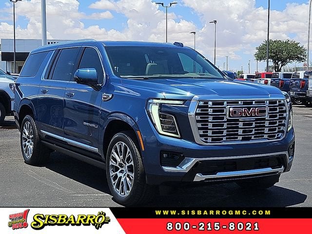 2026 GMC Yukon XL Denali in Downpour Metallic — front three-quarter view