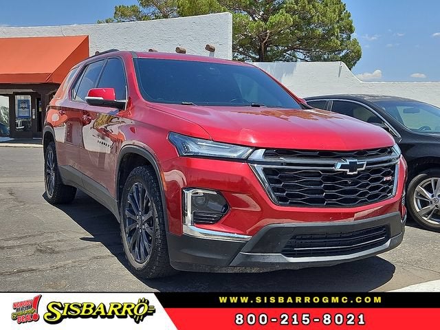 2023 Chevrolet Traverse RS in Radiant Red Tintcoat — front three-quarter view