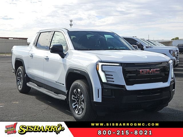 2026 GMC Sierra EV Elevation Standard Range in Summit White — front three-quarter view
