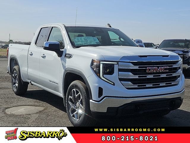 2026 GMC Sierra 1500 SLE in Summit White — front three-quarter view