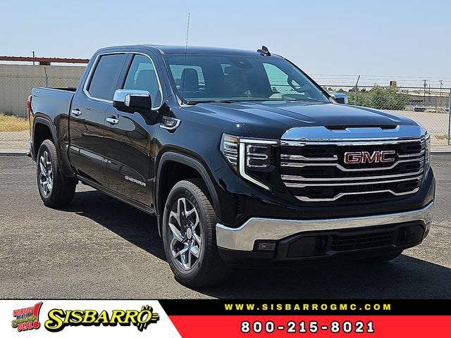 2026 GMC Sierra 1500 SLT in Onyx Black — front three-quarter view